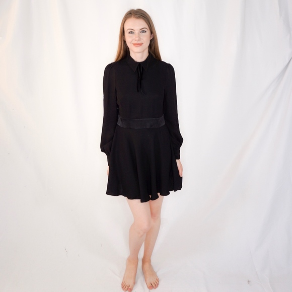 zara black short dress